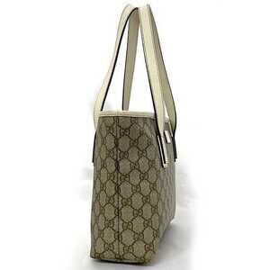 Gucci All GG Tote Business Supreme Bag One Shoulder Brown over Beige White